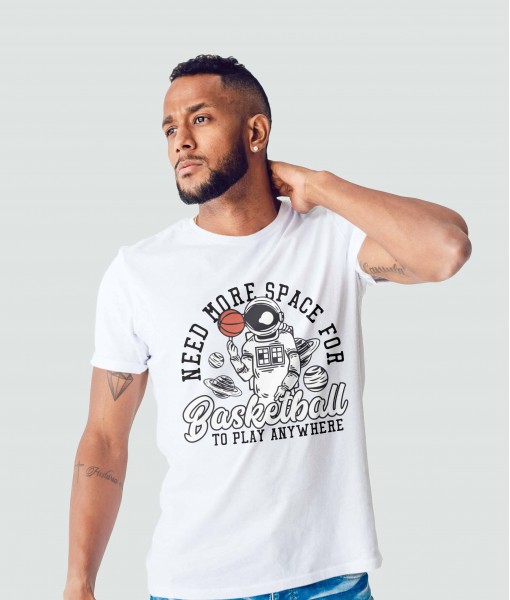 Мъжка тениска с щампа Спортни Илюстрации Need more space for basketball - TShirtArtShop.com
